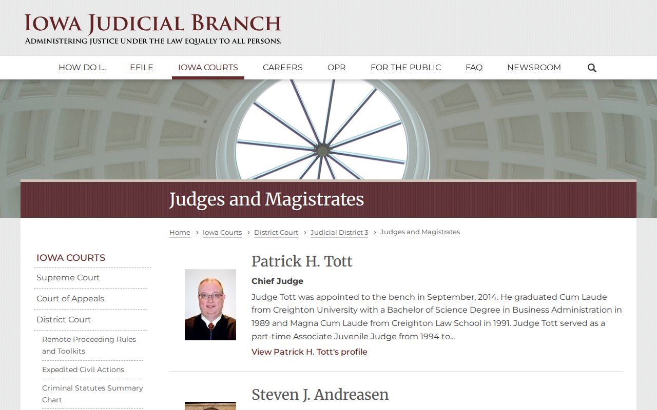 Dickinson County active warrant District 3 judges and magistrates